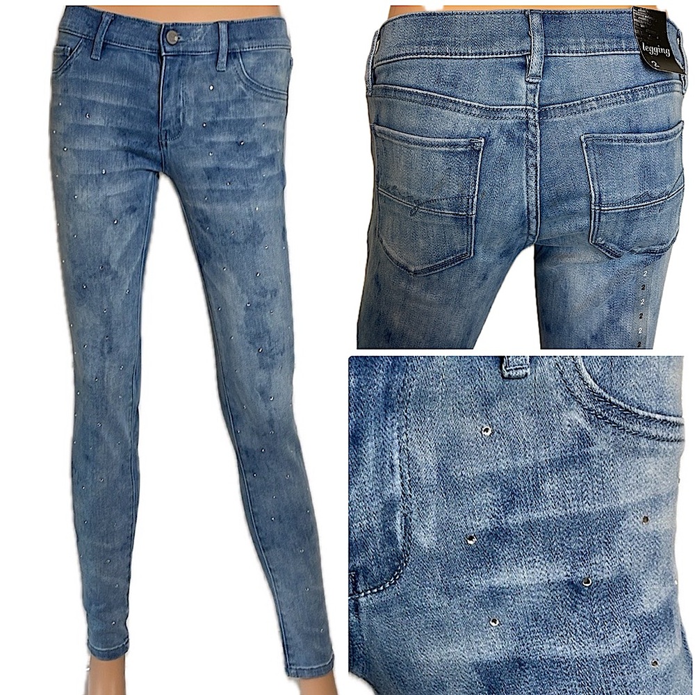 NY&CO SOHO CRYSTAL EMBELLISHED JEANS